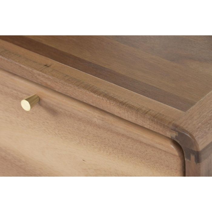 DKD Home Decor Mesita de Noche 32 x 55 x 44 cm Acacia Metal 1