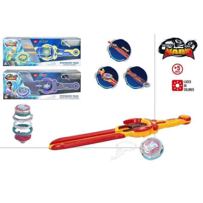 Lanzador espada infinity nado incluye peonza con luces de colores - modelos surtidos 1 Lanzador espada infinity nado incluye peonza con luces de colores - modelos surtidos 1