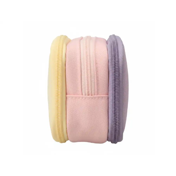 Liderpapel Estuche Portatodo Funky 3 Cremalleras con Aperturas Laterales Amarillo Rosa Lila 220x100x65 mm 4