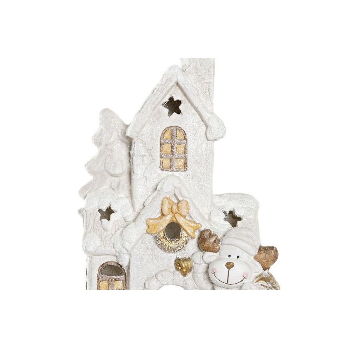 Casa Navidad Moderna DKD Home Decor Blanco 21 x 45 x 38 cm (2 Unidades) 1 Casa Navidad Moderna DKD Home Decor Blanco 21 x 45 x 38 cm (2 Unidades) 1