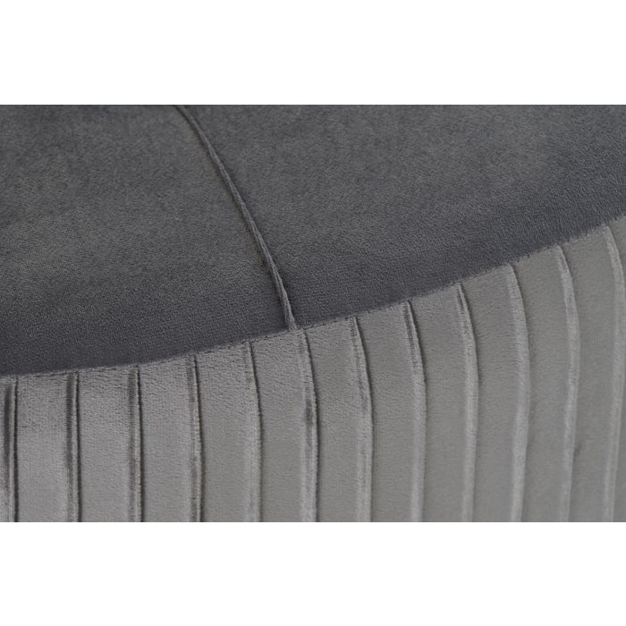 DKD Home Decor Reposapiés Scandi Cuadrado de Terciopelo y Madera Gris Oscuro 80x80x38 cm Desmontable 2 DKD Home Decor Reposapiés Scandi Cuadrado de Terciopelo y Madera Gris Oscuro 80x80x38 cm Desmontable 2