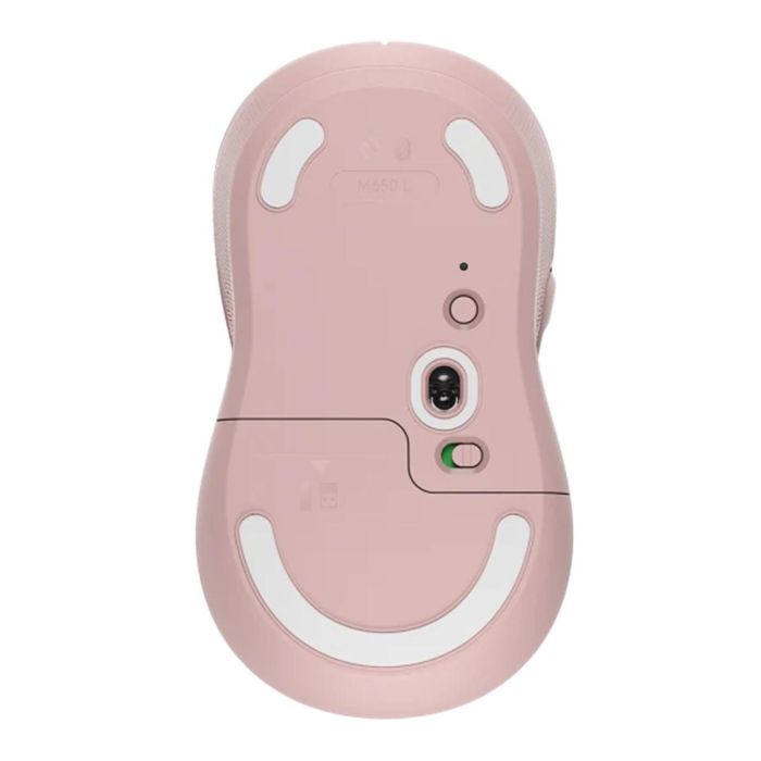 Logitech M650 L Rosa Ratón Inalámbrico Grande Silencioso SilentTouch SmartWheel, 4000 DPI, Bluetooth/USB, Hasta 24 Meses Batería