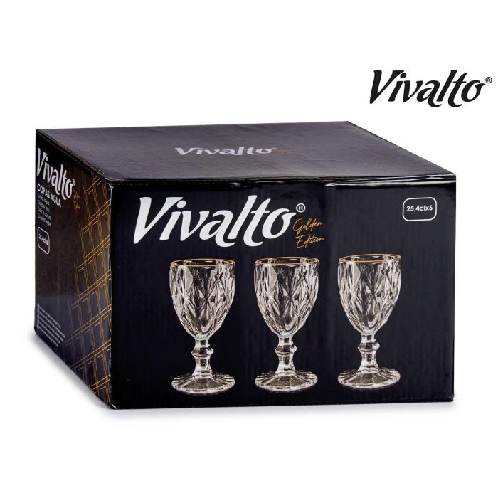 Copa Agua 254Ml Diamante Filo Oro Vivalto 8X15CM (36 Unidades) 2 Copa Agua 254Ml Diamante Filo Oro Vivalto 8X15CM (36 Unidades) 2