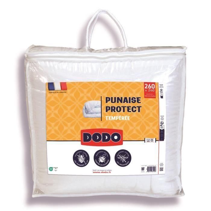 DODO edredón nórdico templado 240x260 cm - 2 personas - Protección antiinsectos y antiácaros - 300 g/m² - Blanco - Hecho en Francia DODO edredón nórdico templado 240x260 cm - 2 personas - Protección antiinsectos y antiácaros - 300 g/m² - Blanco - Hecho en Francia
