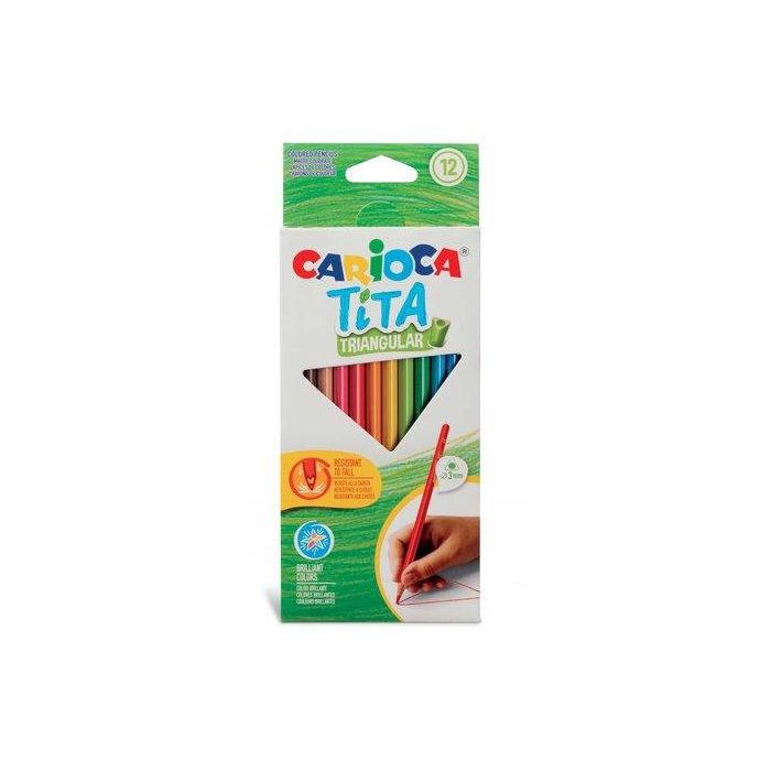 Lapices De Colores Carioca Tita Triangular Estuche De 12