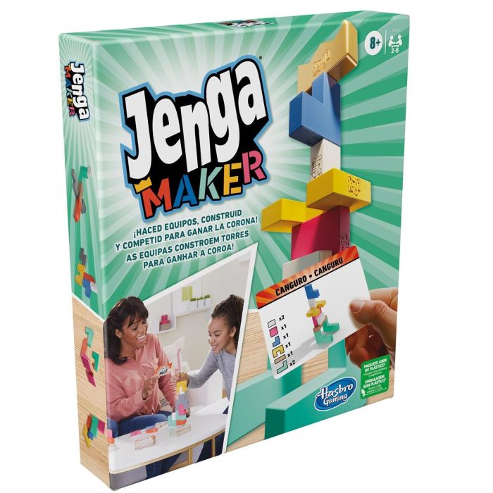 Hasbro Games Jenga Maker F4528 Juego de Construcción de Figuras para Niños +8 Años 1