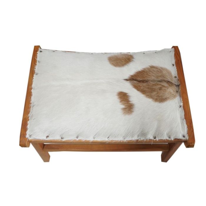 DKD Home Decor Descalzadora Colonial Marron Natural 47 x 42 x 65 cm de Teca y Piel 2 DKD Home Decor Descalzadora Colonial Marron Natural 47 x 42 x 65 cm de Teca y Piel 2