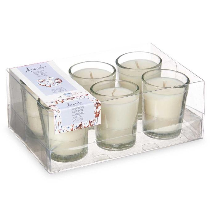 Set 6 Velas Vaso Vidrio Algodon Acorde 16X6CM (12 Unidades) 2 Set 6 Velas Vaso Vidrio Algodon Acorde 16X6CM (12 Unidades) 2