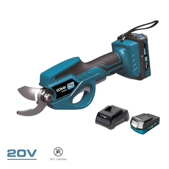 Koma Tools 20V-TP Tijera de Poda Eléctrica 20V Kit con Batería 2.0Ah y Cargador Corte Ø28mm Máx. Uso Doméstico Pro Series 0 Koma Tools 20V-TP Tijera de Poda Eléctrica 20V Kit con Batería 2.0Ah y Cargador Corte Ø28mm Máx. Uso Doméstico Pro Series 0
