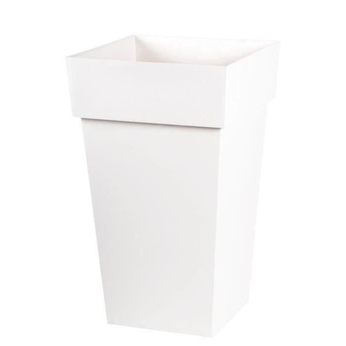 EDA Maceta toscana cuadrada alta - 39 x 39 x H 65 cm - 62 L - Blanco EDA Maceta toscana cuadrada alta - 39 x 39 x H 65 cm - 62 L - Blanco