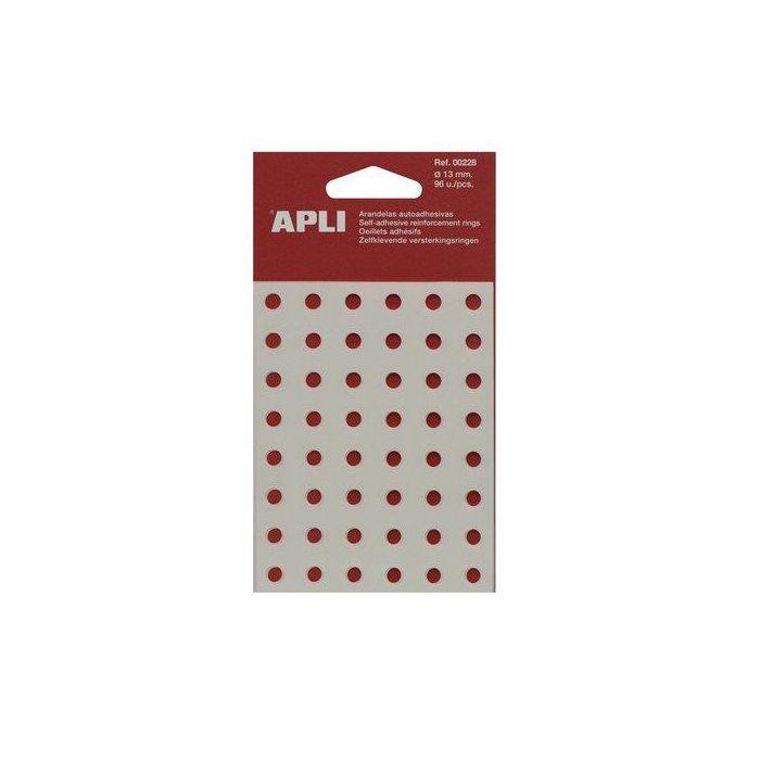 Apli Arandelas De Refuerzo 13 mm Caja 96 Ud Translúcidas