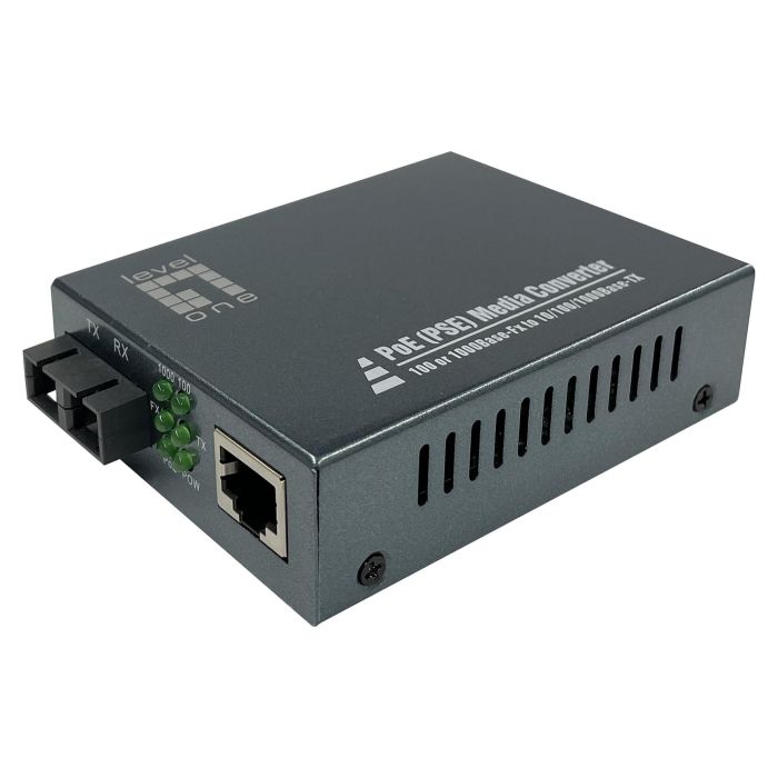 LevelOne GVT-2013 Convertidor Mediaconversor Gigabit Ethernet 10/100/1000T RJ45 a SC Multimodo Fibra Óptica con PoE (Power over Ethernet) 30W, 500m 4 LevelOne GVT-2013 Convertidor Mediaconversor Gigabit Ethernet 10/100/1000T RJ45 a SC Multimodo Fibra Óptica con PoE (Power over Ethernet) 30W, 500m 4