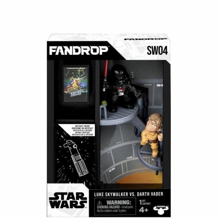 Fandrop FAN0630996920770 Figura STAR WARS Luke vs Darth Vader Vitrina con escena de culto + mini póster 18 cm 1