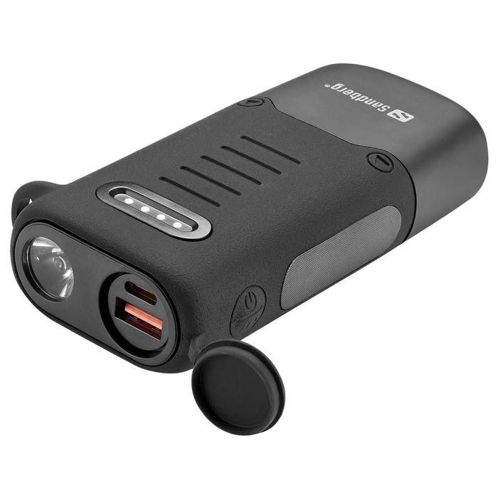 Sandberg Survivor Powerbank 10000 mAh PD30W - Resistente IP65 Agua Polvo, USB-C USB-A, Linterna Integrada para Exterior 1