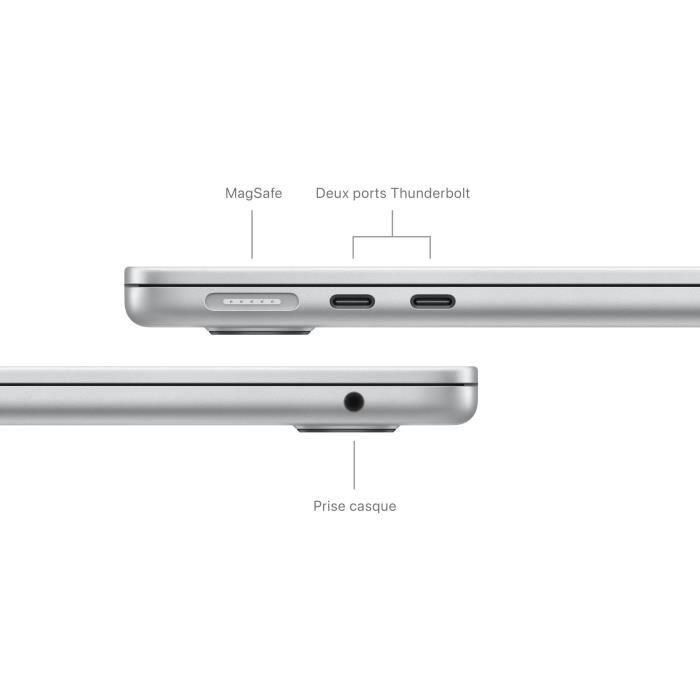 Apple - MacBook Air M3 13.6 (2024) - 16 GB de RAM - 512 GB de almacenamiento - Plata - AZERTY 3 Apple - MacBook Air M3 13.6 (2024) - 16 GB de RAM - 512 GB de almacenamiento - Plata - AZERTY 3