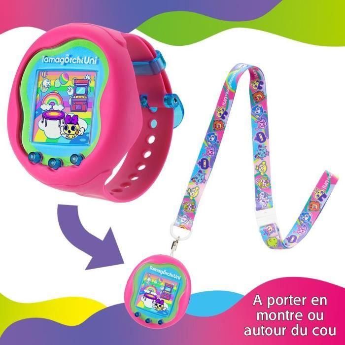 Bandai  Tamagotchi Uni  Tamagotchi conectado con pulsera de reloj  Mascota virtual  Modelo rosa  43351 2