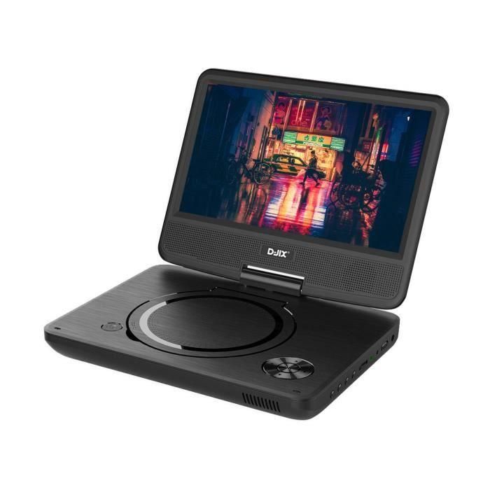 D-JIX PVS906-20 Reproductor de DVD portátil 9 giratorio - Negro