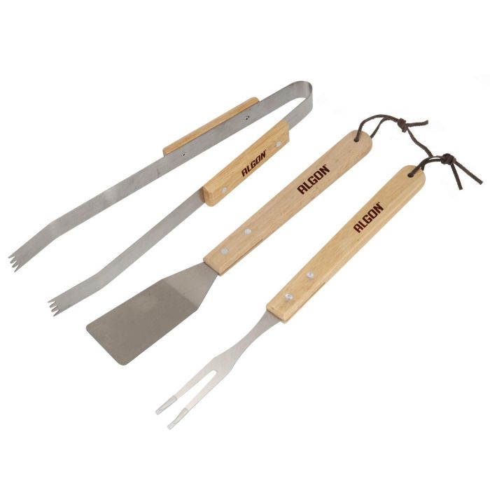 Algon Bbq -6876- Set de 3 Accesorios de Barbacoa con Mango de Madera, Dimensiones: 37 x 6 x 3 cm (18 Unidades) Algon Bbq -6876- Set de 3 Accesorios de Barbacoa con Mango de Madera, Dimensiones: 37 x 6 x 3 cm (18 Unidades)