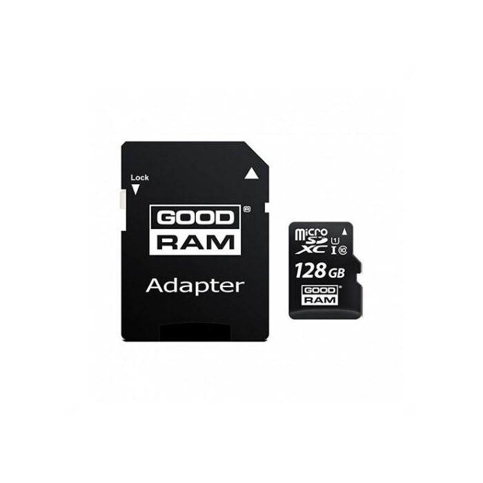 GOODRAM M1AA-1280R12 Tarjeta Memoria MicroSDXC 128 GB Clase 10 UHS-I 100 MB/s Lectura 10 MB/s Escritura con Adaptador SD