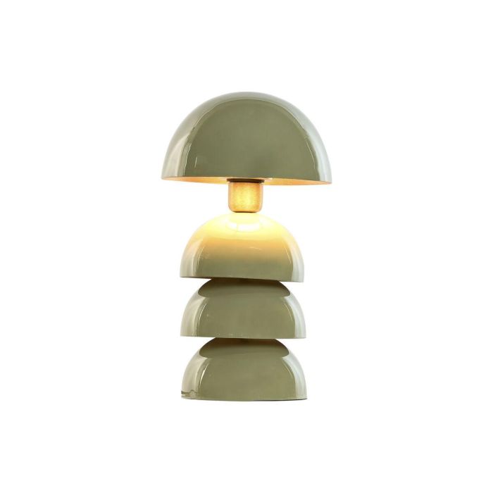 DKD Home Decor Lámpara de Sobremesa Moderna Verde de Metal con 1 Bombilla E27, 20.5 x 37 x 20.5 cm 1