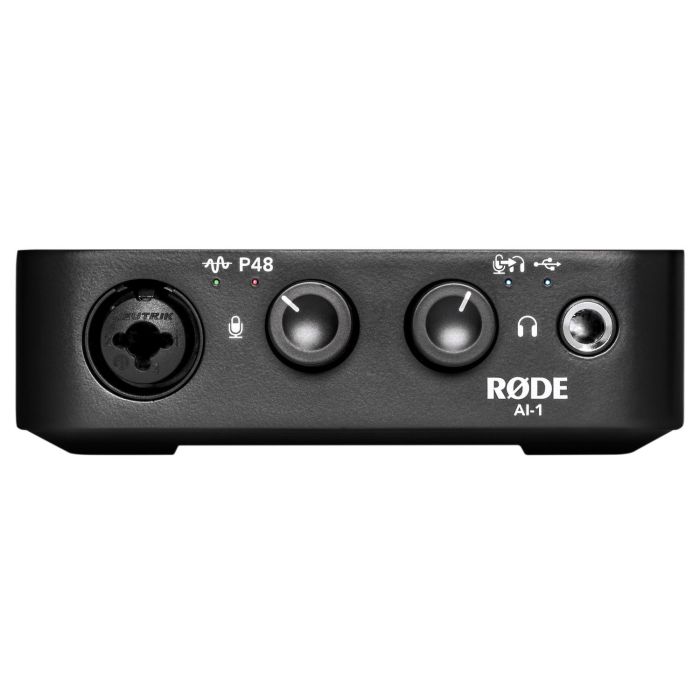 Rode Ai-1 Interface de Audio USB con 1 entrada y 2 salidas, previo Neutrik Combo y alimentación Phantom 48V para grabación doméstica