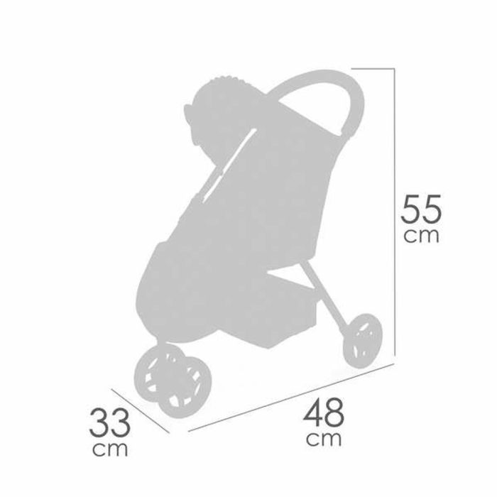 Decuevas Silla de Muñeca Sophie, 3 Ruedas, para Muñecas de hasta 50 cm, Metal, Plástico, Poliéster, Edad Mínima 3 Años 3 Decuevas Silla de Muñeca Sophie, 3 Ruedas, para Muñecas de hasta 50 cm, Metal, Plástico, Poliéster, Edad Mínima 3 Años 3
