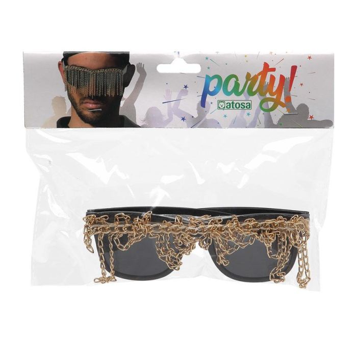 Gafas Carnaval Cadenas Dorado Hombre Adulto 1