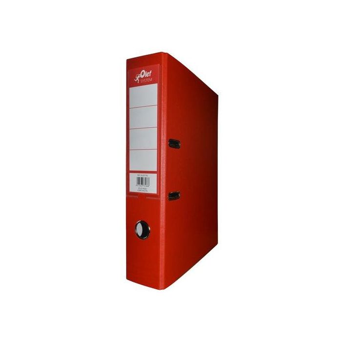 Dohe Archivador Palanca A4 Lomo Estrecho Cartón Forrado PP con Cantoneras Metálicas - Rojo