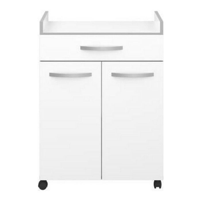Ekipa Carrito de Cocina HARMONY con Ruedas, Blanco Mate, 2 Puertas, 1 Cajón, Ideal Microondas, L 60 x P 44.5 x H 81.5 cm 5 Ekipa Carrito de Cocina HARMONY con Ruedas, Blanco Mate, 2 Puertas, 1 Cajón, Ideal Microondas, L 60 x P 44.5 x H 81.5 cm 5