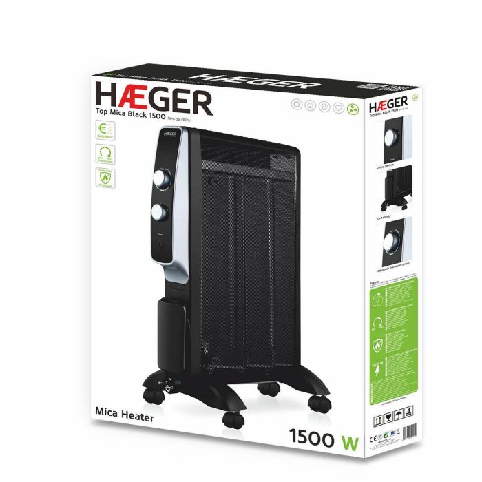 Calefactor Haeger MH-15B.007A 1500 W Negro 1 Calefactor Haeger MH-15B.007A 1500 W Negro 1