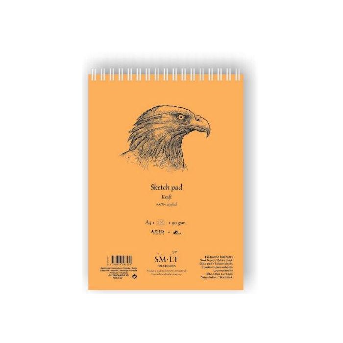 Bloc Para Bocetos Smiltainis Con Espiral Din A4 60 Hojas Color Crema 90 Gr.