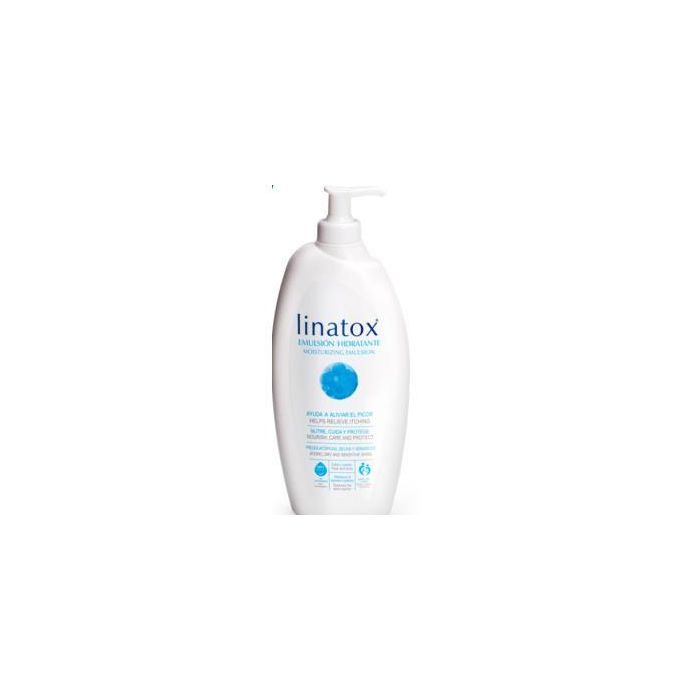 LINATOX Emulsión Hidratante 500ml para Piel Seca, Atópica y Sensible - Alivia el Picor en Bebés, Niños y Adultos