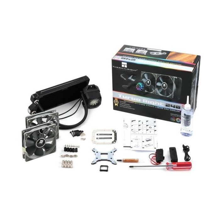 Thermalright Turbo Right 240C Refrigeración Líquida AIO 12cm Negro Intel 1700/1200/20xx/AM4/AM5 7