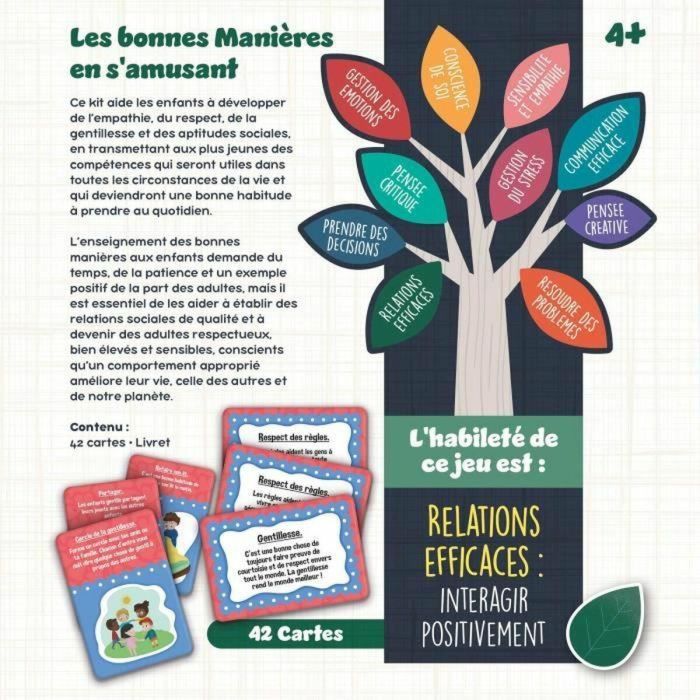 Lisciani Giochi Juego de cartas de buenos modales LIS8008324110100 - Juego educativo HABILIDADES PARA LA VIDA Tarjetas ilustradas 1