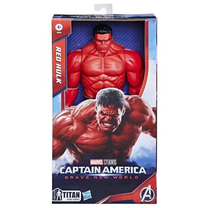 Marvel Studios Capitán América Brave New World Titan Hero Series, figura de lujo de Red Hulk 3