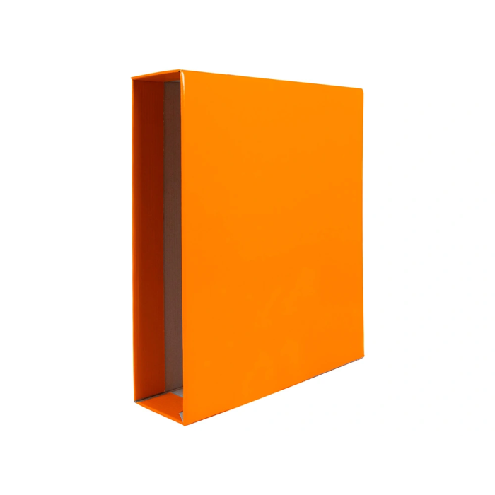 Liderpapel Caja Archivador Documenta Lomo 75mm Cartón Palanca Folio PVC Naranja 435x5x293 mm 1