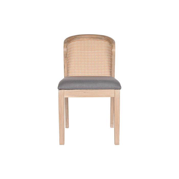 DKD Home Decor Silla Moderna Gris Oscuro de Poliéster y Abeto, Desmontable, Altura Asiento 51 cm, 61x86x46 cm 4