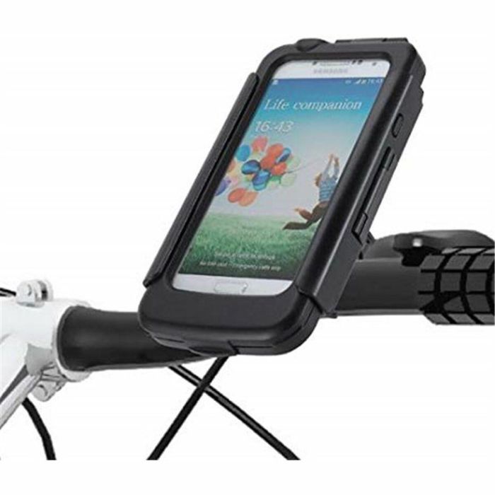 Soporte de Móvil para Bicicletas Muvit 5" Negro Plástico Soporte de Móvil para Bicicletas Muvit 5" Negro Plástico