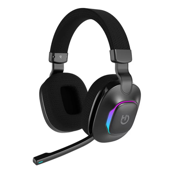 Hiditec GHE010004 Auriculares Gaming con Micrófono Vortex ARGB, Bluetooth 5.4 y Jack 3.5mm, Modo Gaming, 22h Autonomía, Multiplataforma, Negros