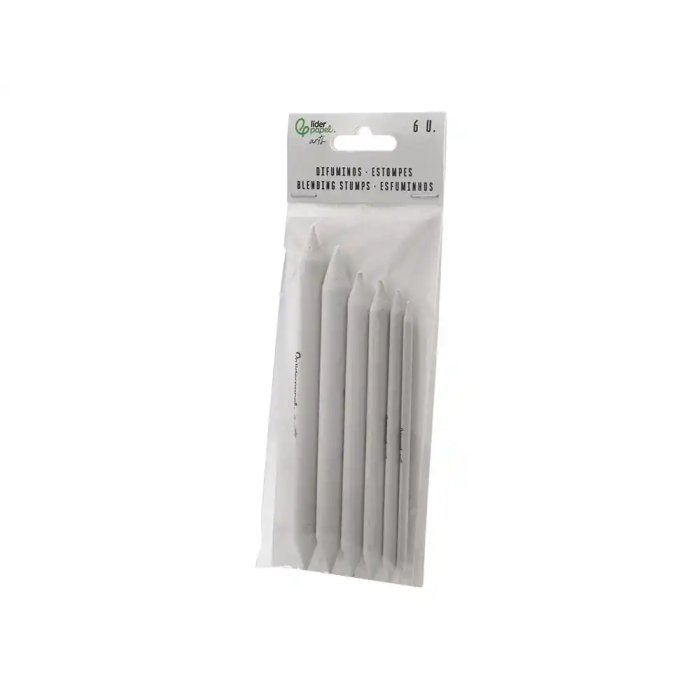 Liderpapel Difumino Bolsa 6 Unidades Diámetros Surtidos 116 mm / 150 mm Papel Comprimido Artístico 5