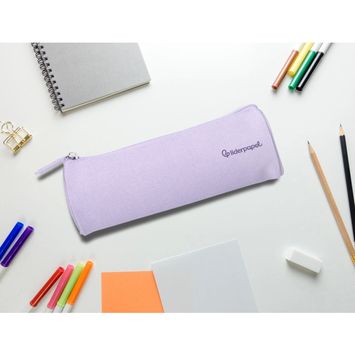 Liderpapel Estuche Portatodo Classic Cilíndrico Ancho 210x70mm Lila 8