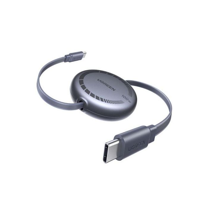 UGREEN 65905 Cable USB-C a USB-C Retráctil Carga Rápida PD 100W Máx 1M