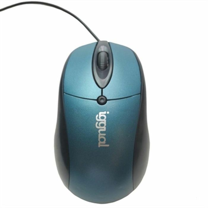 Ratón iggual COM-ERGONOMIC-XL 800 dpi Azul Negro/Azul