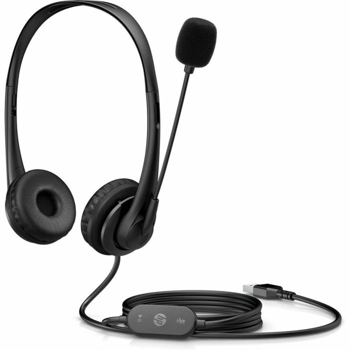 Auriculares con Micrófono HP 428K6AA Negro 1 Auriculares con Micrófono HP 428K6AA Negro 1