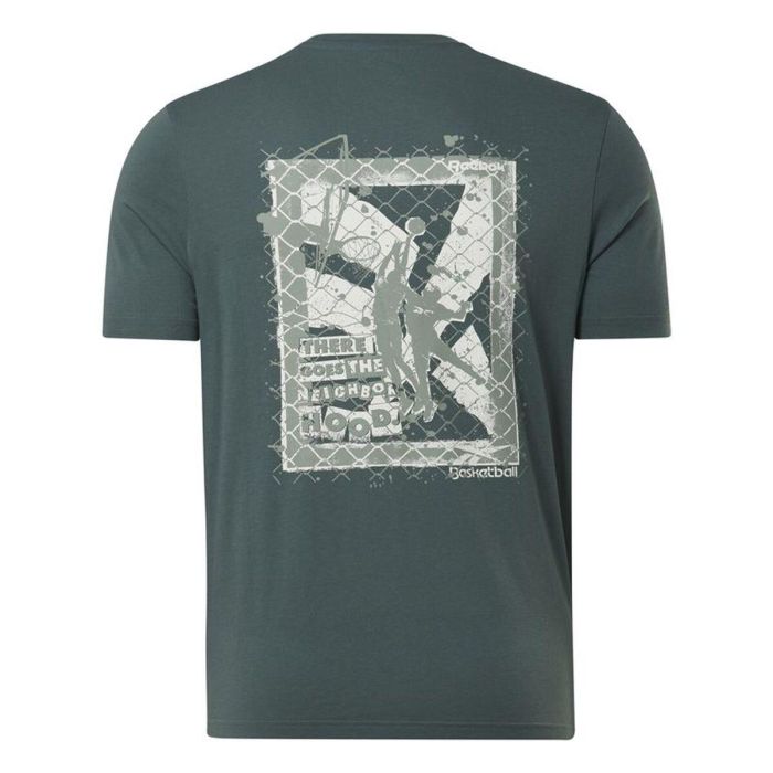 Camiseta de Manga Corta Hombre Reebok Graphic Series Verde M 7 Camiseta de Manga Corta Hombre Reebok Graphic Series Verde M 7