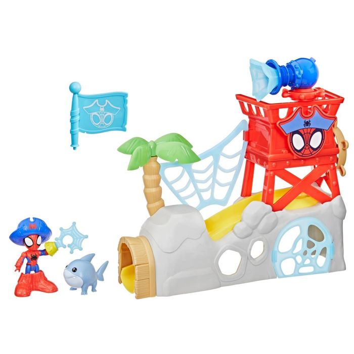 HASBRO Spidey Waterwebs Isla Spidey Set de Juego con 2 Figuras y 6 Accesorios Edad 3+ años 2