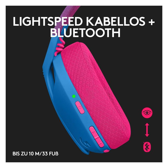 Logitech G435 Auriculares Gaming Inalámbricos Bluetooth y LIGHTSPEED Azul, Ligero, Conexión Dual para PC y Consolas 17