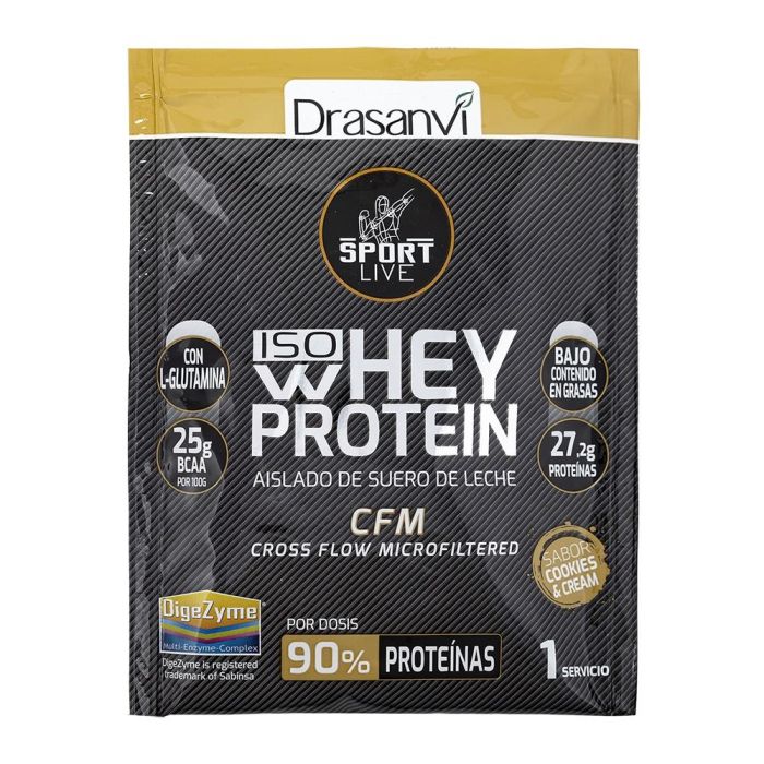 Whey Protein Aislado Cookies & Cream Monodosis Whey Protein Aislado Cookies & Cream Monodosis