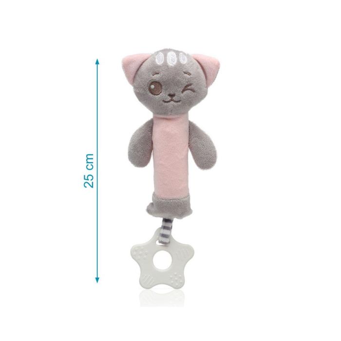 KioKids Sonajero Cricri Gatito Rosa con Mordedor de Silicona y Sonido para Bebés +3 Meses - Alivia Dentición - Colección Dolci Amici 3 KioKids Sonajero Cricri Gatito Rosa con Mordedor de Silicona y Sonido para Bebés +3 Meses - Alivia Dentición - Colección Dolci Amici 3