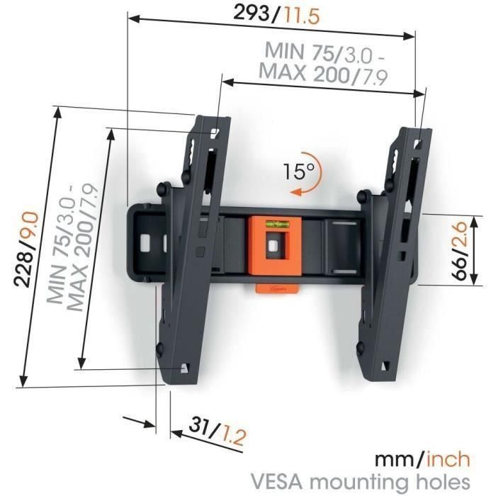 Soporte de pared para TV - VOGEL'S - TVM 1223 Full-Motion Small, 1 brazo, 19-43 2 Soporte de pared para TV - VOGEL'S - TVM 1223 Full-Motion Small, 1 brazo, 19-43 2